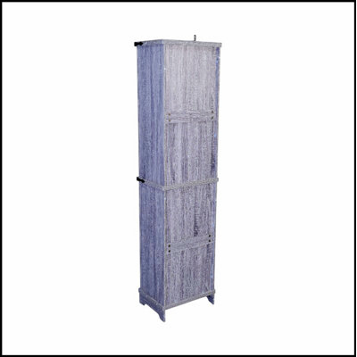 Armoire de rangement étroite avec tablettes réglables et tiroir, parfaite pour l'organisation de la salle de bain et du salon