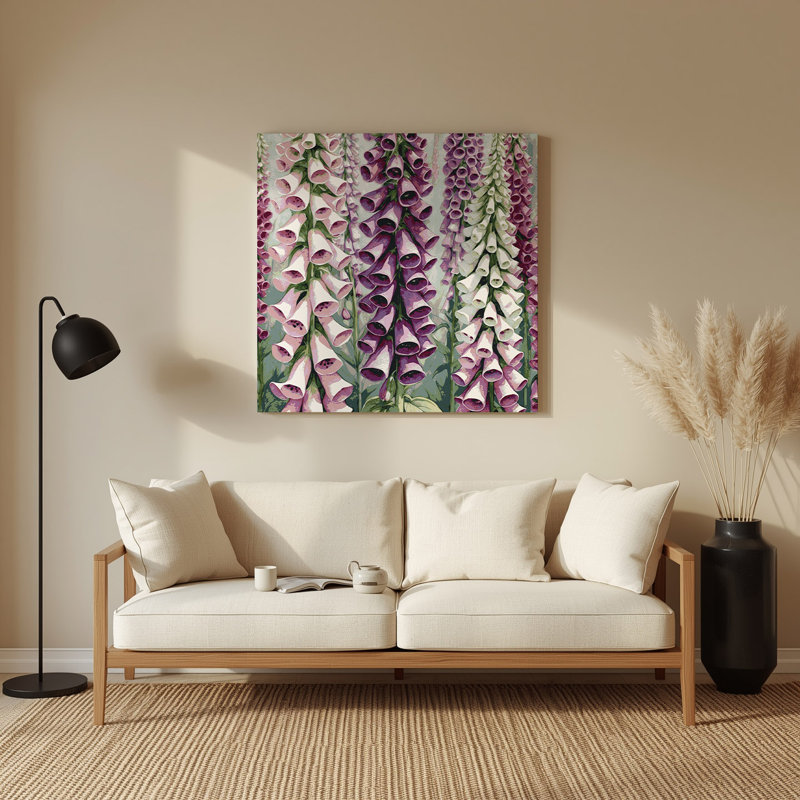 Aquarelle botanique 36, art mural gris en métal, H 16 po x l 16 po