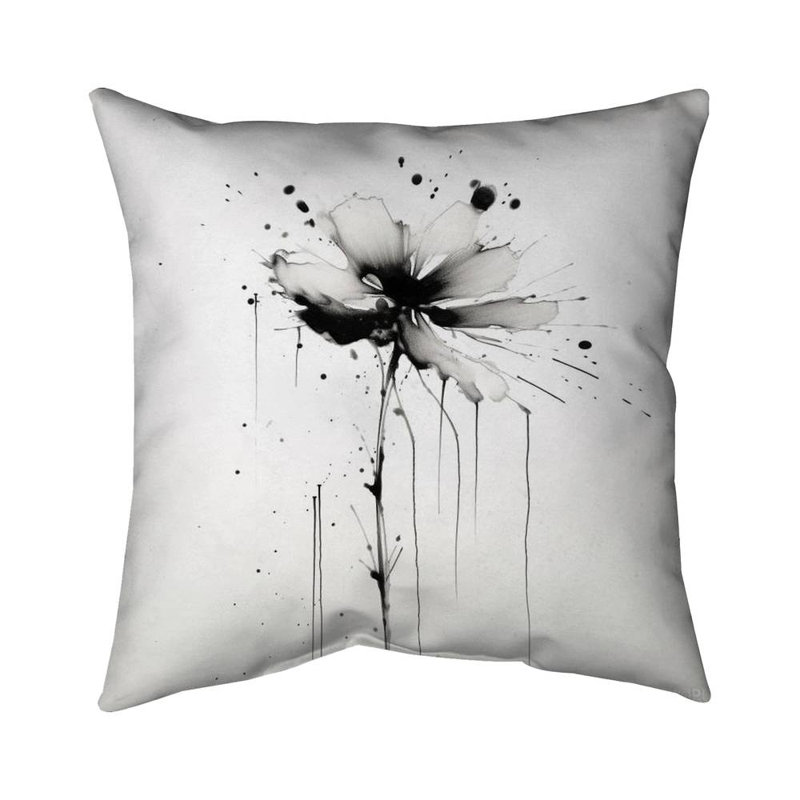 Exploding Flower Abstract Flowers Throw Pillow - Home Decor – Poly Twill Throw Pillow with Insert, Double-Sided Print