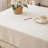 Beige Cotton-linen Blend Rectangular Tablecloth-982091317