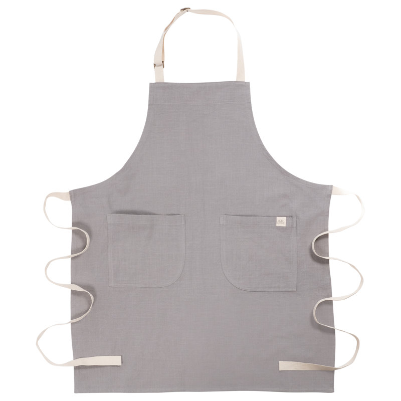 Tablier en coton Monaco, Gris givré