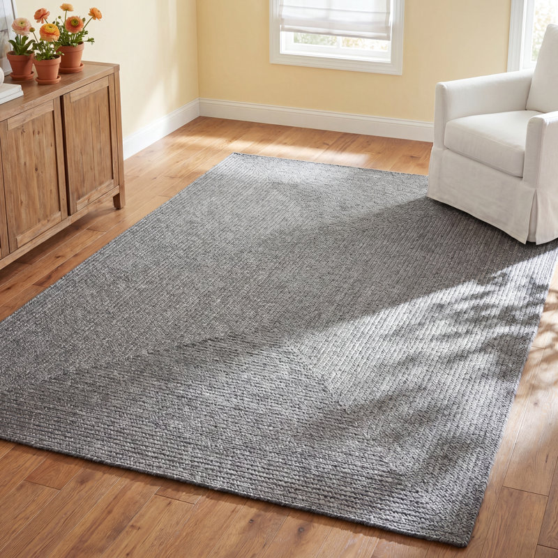 Edie Braided Indoor/Outdoor Rug, Rectangle 11'6" x 14'6", Charcoal