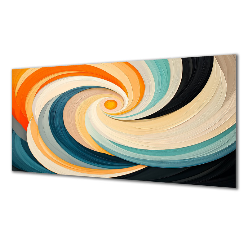 Cosmic Dance Of Colours III - Abstract Impressionism, impression sur métal moderne, H 28 po x l 60 po x P 0,84 po