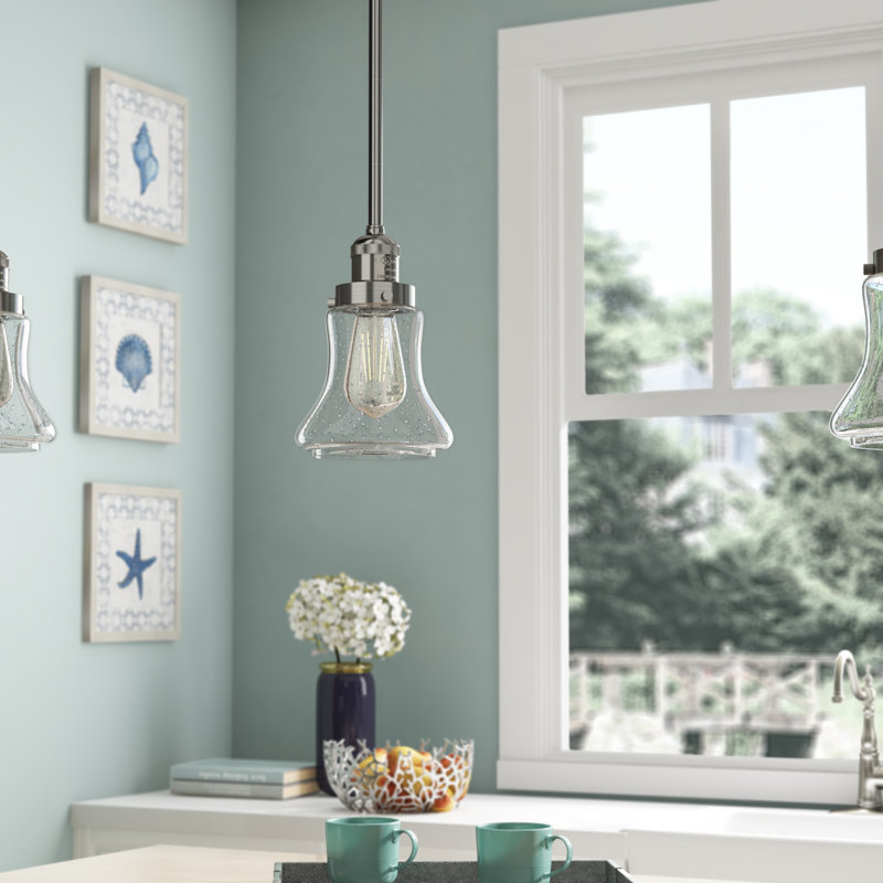 Edda 1 - Light Single Pendant, Polished Nickel, Seedy, LED-Compatible