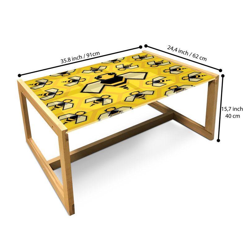 Jahia Sled Coffee Table, 90cm H x 62cm W x 40cm D