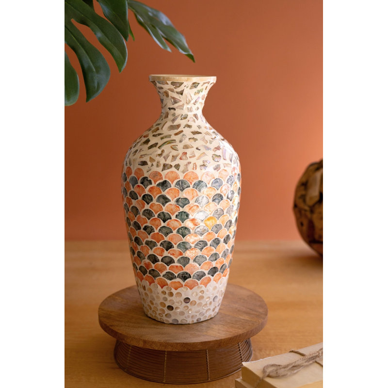  Ensemble de 2 vases décoratifs en bambou Spun