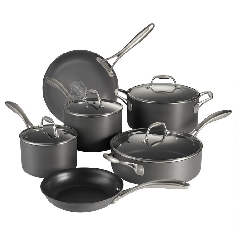 10 Pc Cold-Forged Induction Ceramic Cookware Set - Black - Tramontina US
