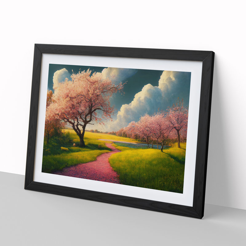 A Mind Blowing Spring Forest - Framed Print, Black Framed, 46cm H x 64cm W x 2cm D