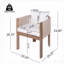 Chaise de salle à manger d'extérieur en bois, corde beige avec coussin beige, ensemble de 2