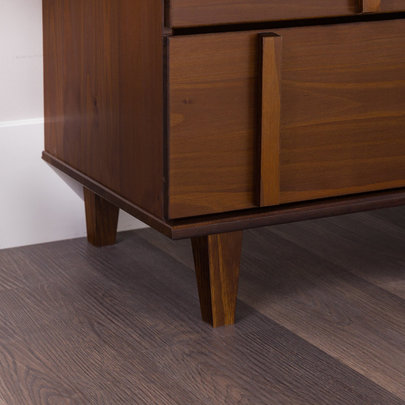 Commode double 6 tiroirs Aleyana, Noyer