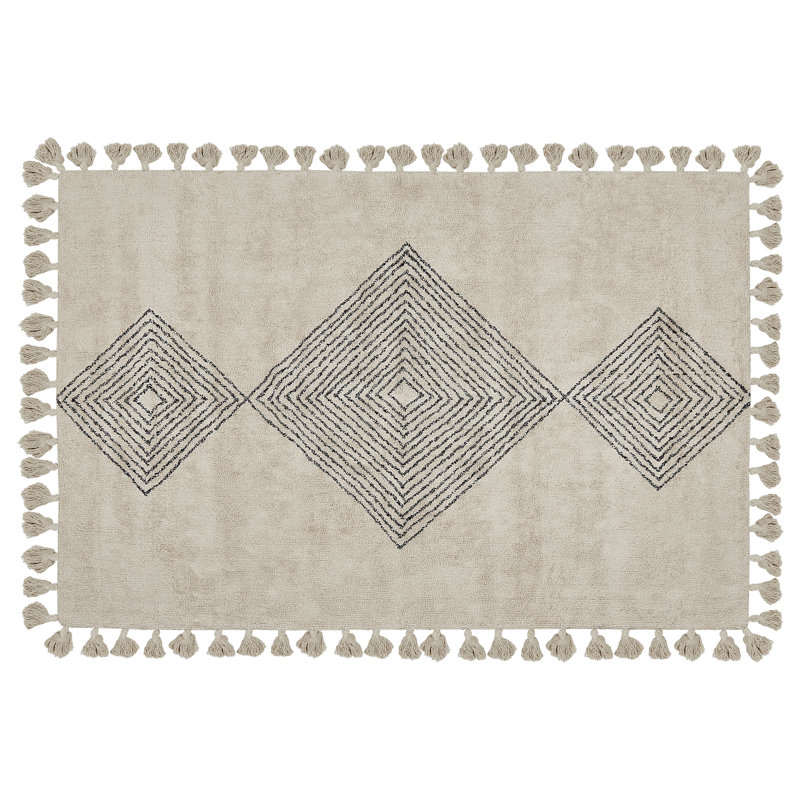 Depaul Geometric Cotton Area Rug, Rectangle 160 x 230cm