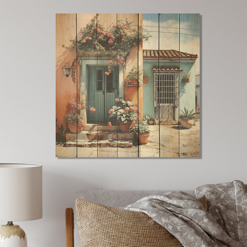 «Italian Colonial Charm I», reproduction d'art mexicain sur bois, H 36 po x l 36 po
