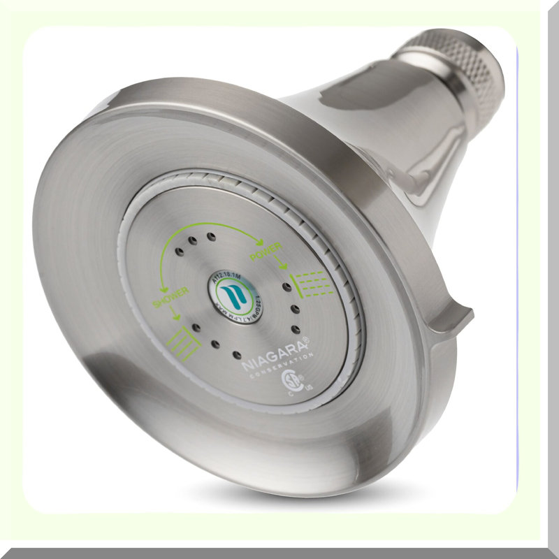 EcoFlow Luxe 3-Spray Adjustable Shower Head - Brushed Nickel, High-Pressure 1.75 GPM