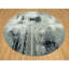 Tapis rond noir en laine et en soie noué à la main 12 pi x 12 pi Obsidian F31FC37F1C3D49249114B68EC07B7262
