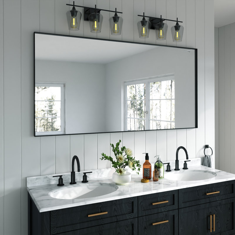 Miroir mural Earsell, Noir, 36 po x 72 po