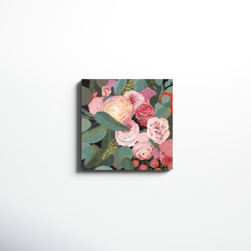 «Eucalyptus Bouquet II», peinture sur toile tendue, H 20 po x l 20 po