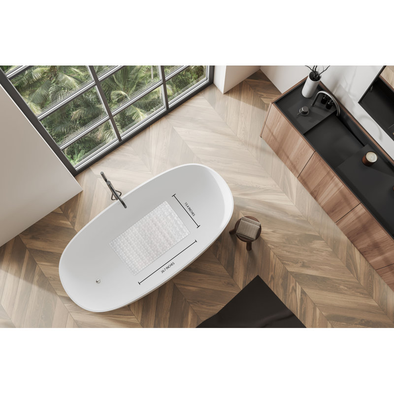 Douche antidérapante en PVC Splash Earth Ahmina, Clair