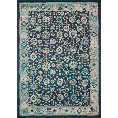 Kalf Navy Blue/Ivory Rug