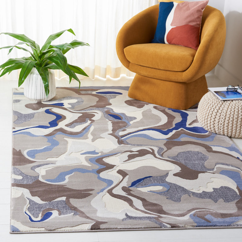 Hermina Vogue Performance Abstract Rug, Rectangle 5'1" x 7'6"