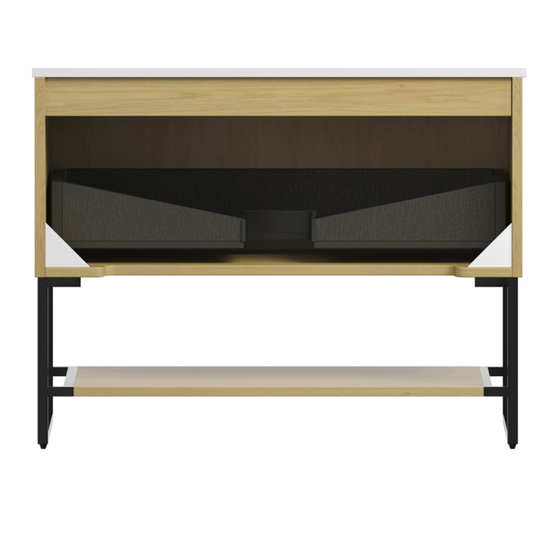 Armoire autoportante en contreplaqué YOLAN, Chêne, 35"