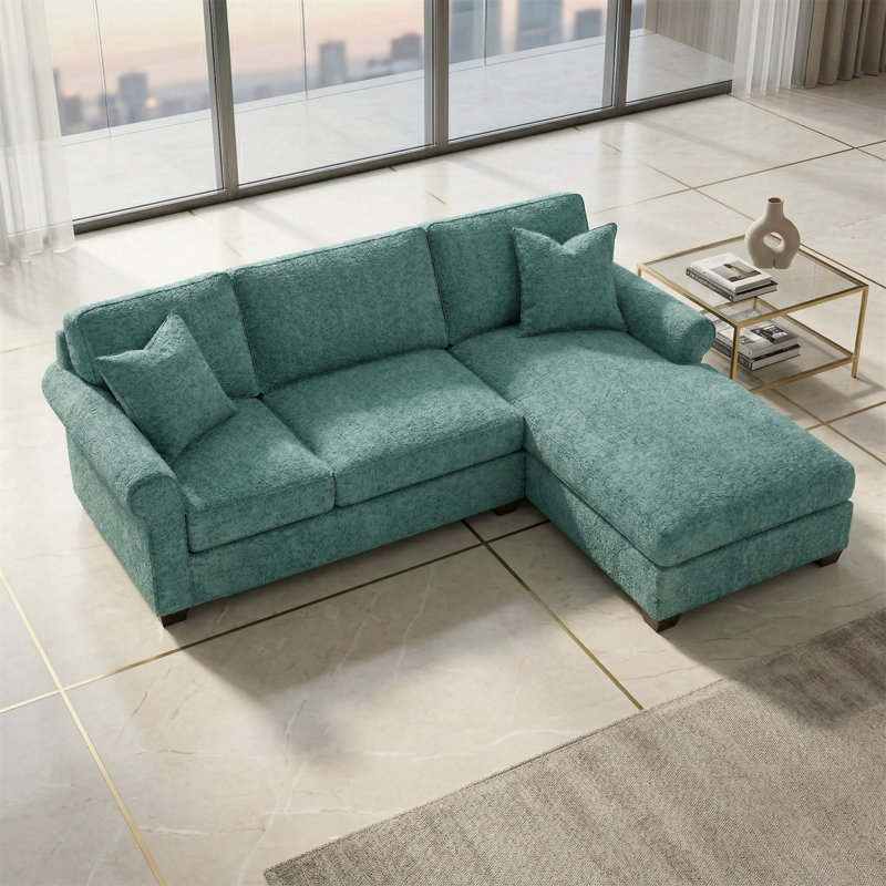 Canapé modulaire Irlanda, Vert, polyester écume de mer