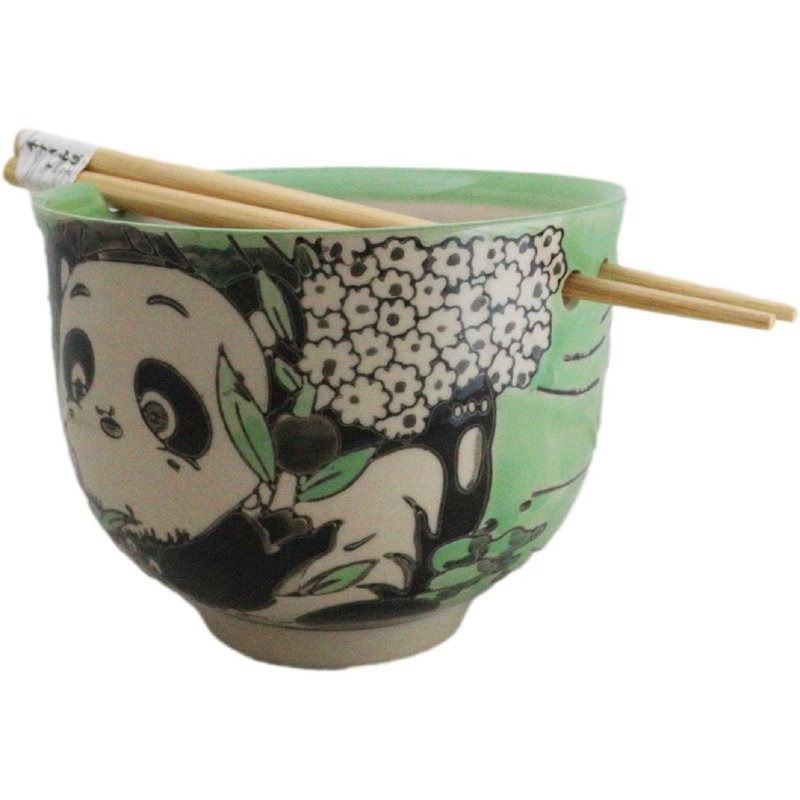 Ensemble bol de ramen avec baguettes Donburi Lucky Panda