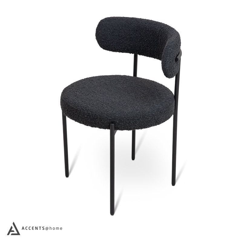Chaise d'appoint Boucle Fusion, Noir