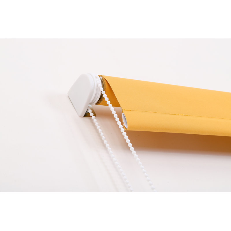 Thermal Blackout Roller Blind – Trimmable Cut-to-Size Window Blind, 165 cm L x 150 cm W, Ochre
