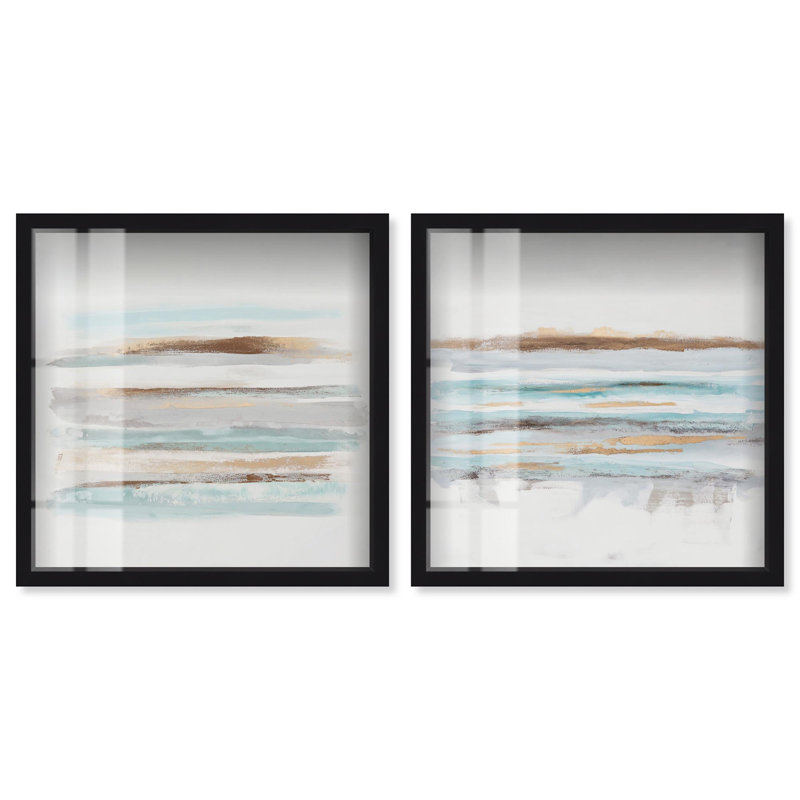 Ensemble de décorations murales Baraquas Shadowbox, H 41 po x l 41 po, Black Frame