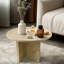 Table basse en marbre exquise pour le salon, rehaussant l'élégance et la fonctionnalité de l'intérieur-266877461
