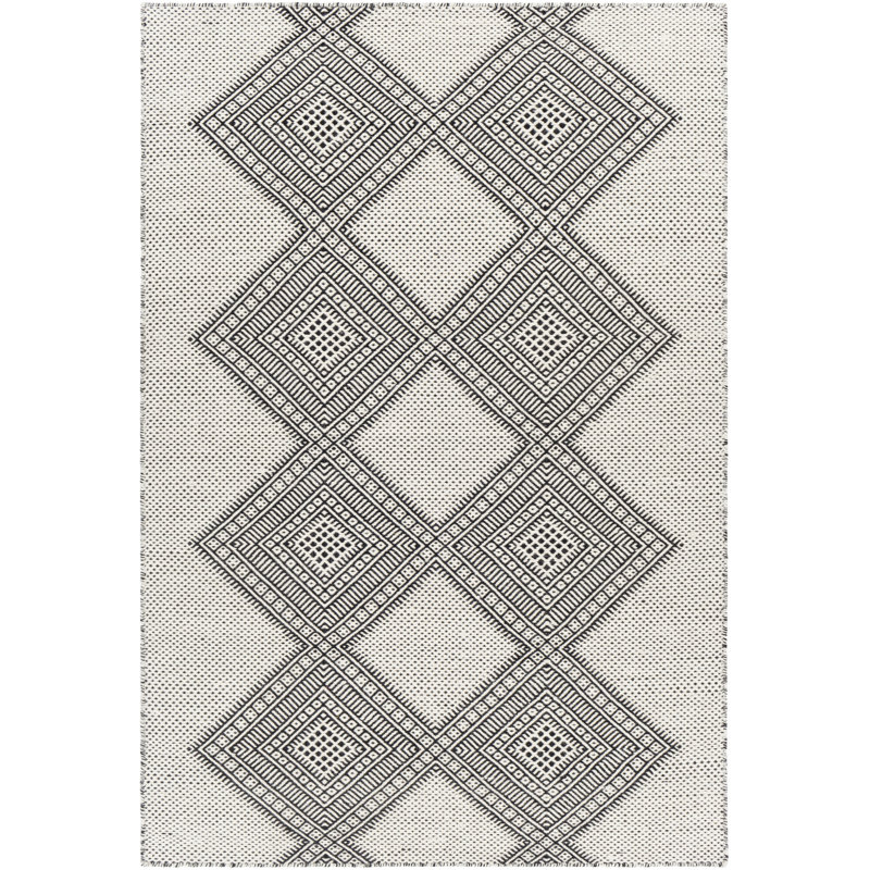 Acsa Wool Southwestern Indoor Rug, Rectangle 8'10" x 12'