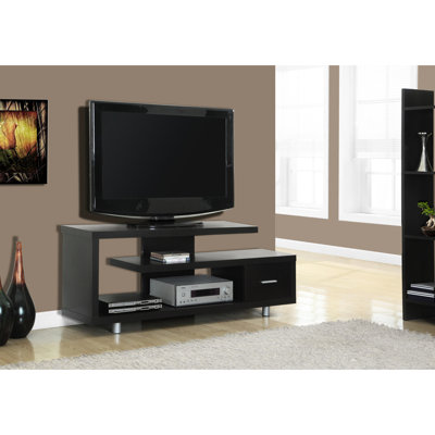 Media Entertainment 60 Inch Tv Stand, Storage Cabinet With Brown Laminate, Contemporary For Living Room  Bedroom Modern Storage,