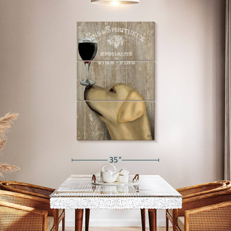 Ketti Dog Au Vin Yellow Labrador, 65" H x 42" W