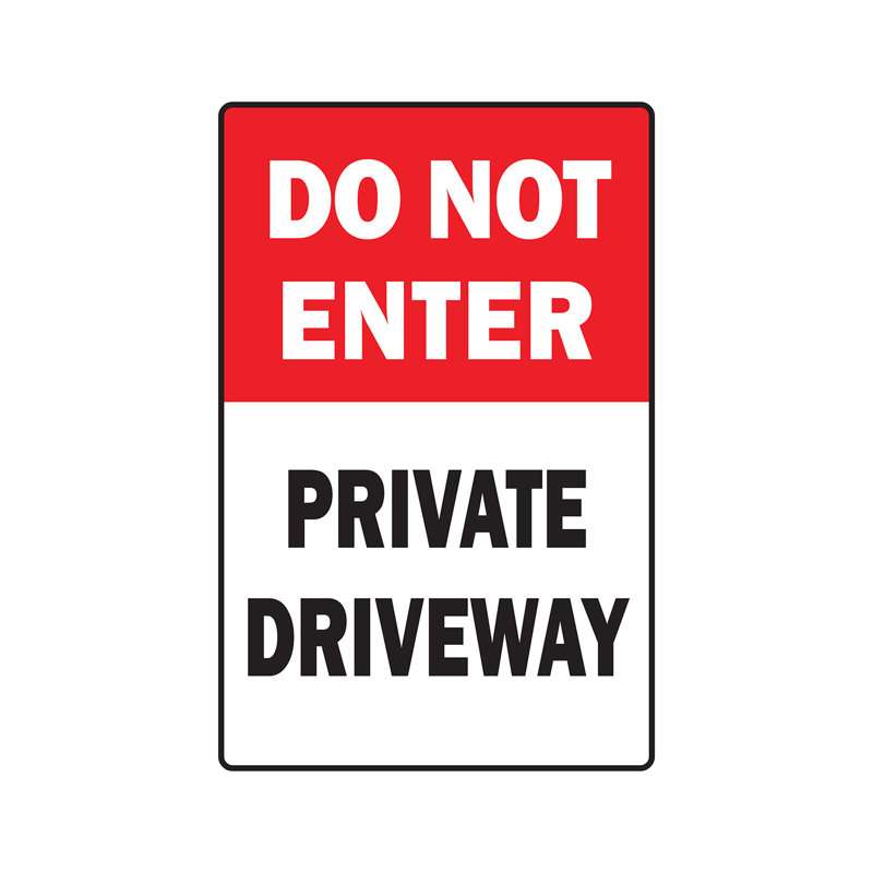 Ne pas entrer la plaque d’allée d’entrée privée