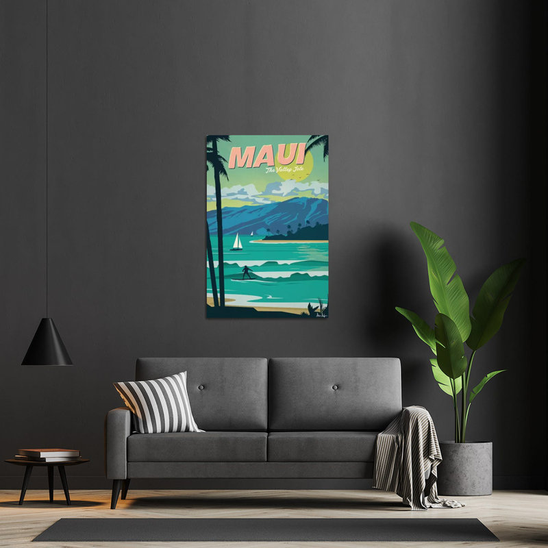 Maui - impression sans cadre, H 32 po x l 24 po x P 0,25 po