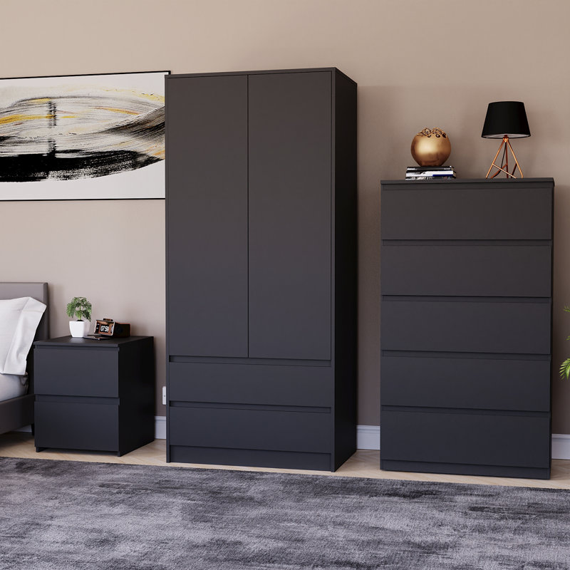 Romeon Piece Bedroom Set, Black