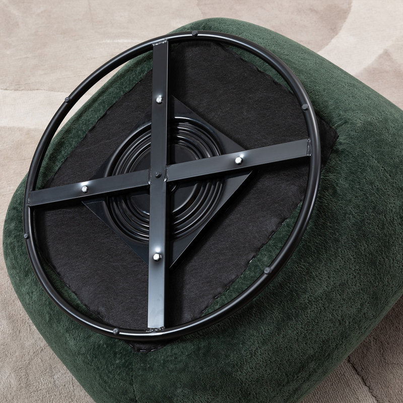 Fauteuil d'appoint pivotant de luxe moderne, Green Velvet