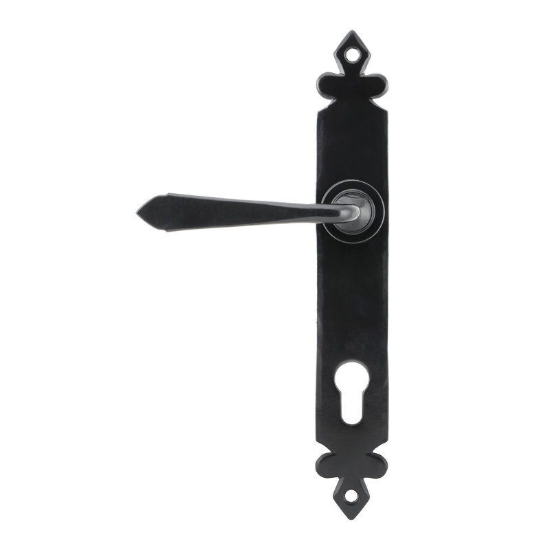 Cromwell Lock Door Handle, Black