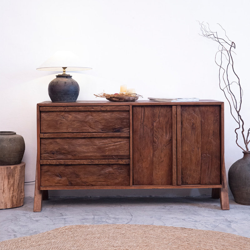 Zen-style wall-mounted sideboard