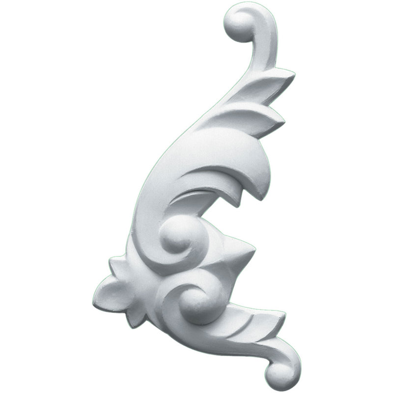 Leaf 4.875'' H x 3'' W x 0.75'' D Urethane Onlay Scroll