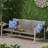 Spacious Outdoor 3 Seater In Grey With And Metal Frame For Patio, Featuring Iron Details-805950032