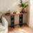 51.18" Brown&Black Modern Minimalist Ash Console Table