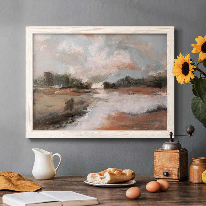 " South Pond ", White, 14" H x 20" W x 1.5" D