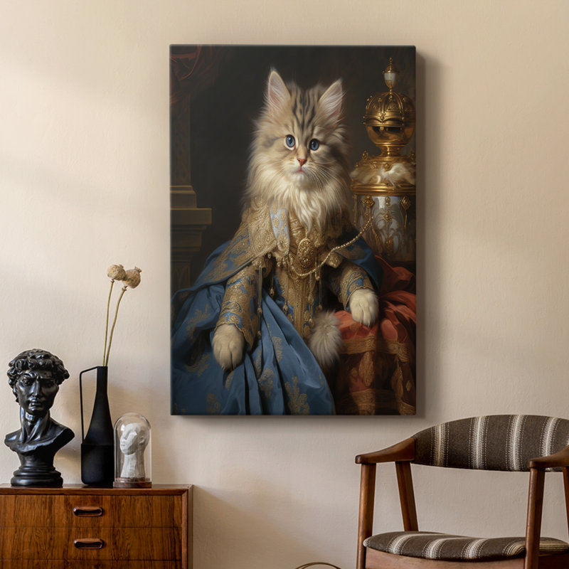 ANIMAUX série CLXI - Toile tendue avec châssis de qualité supérieure - Prêt à être accroché, H 18 po x l 12 po