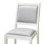 L'ensemble de table de cuisine 9 pièces comprend une table de salle à manger rectangulaire extensible, 7 chaises empilables en tissu de polyester et 1 banc moderne, blanc antique-578096713-591189256-578096712