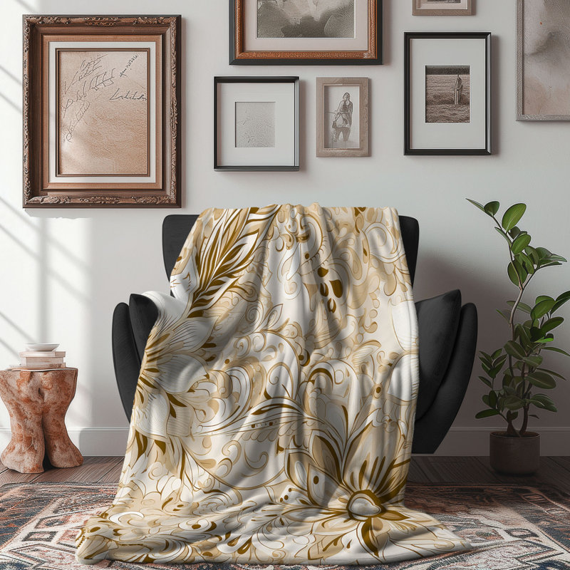 Beige Harmony - couverture Sherpa de qualité supérieure 1 pièce, Grand lit