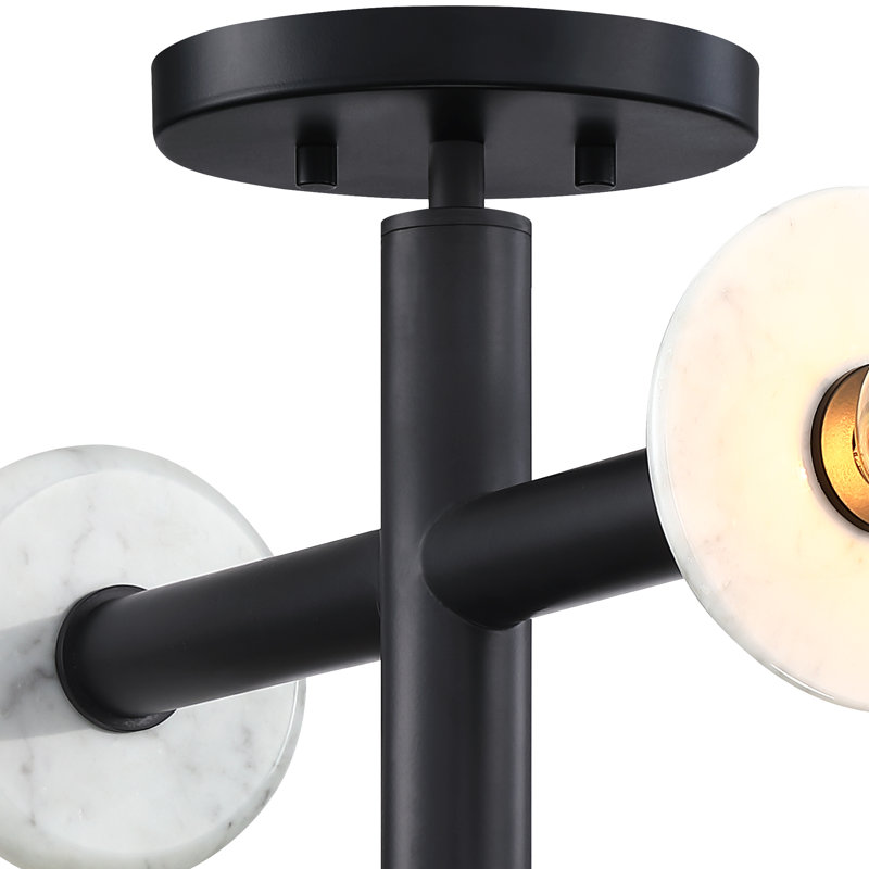 Wilfrid Semi Flush Mount, Matte Black