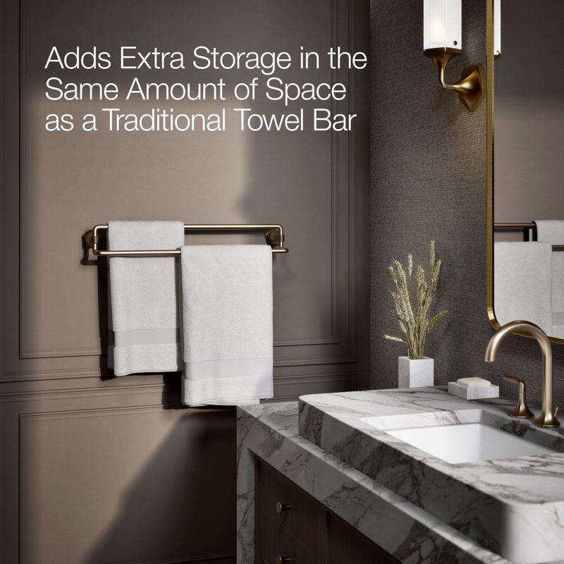 Occasion 24 In. Double Towel Bar, Vibrant Brushed Bronze