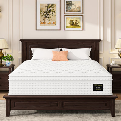 Matelas King 14 po, fibre de verre, mousse à mémoire de forme et ressorts ensachés pour un confort optimal et une adaptation à différentes positions de sommeil, ressorts ensachés individuellement