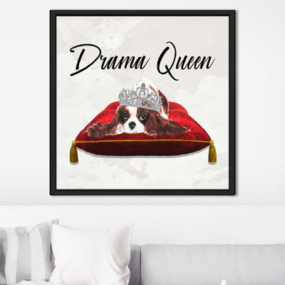 Drama Queen Charles Cavalier (Square) par By Jodi - impression